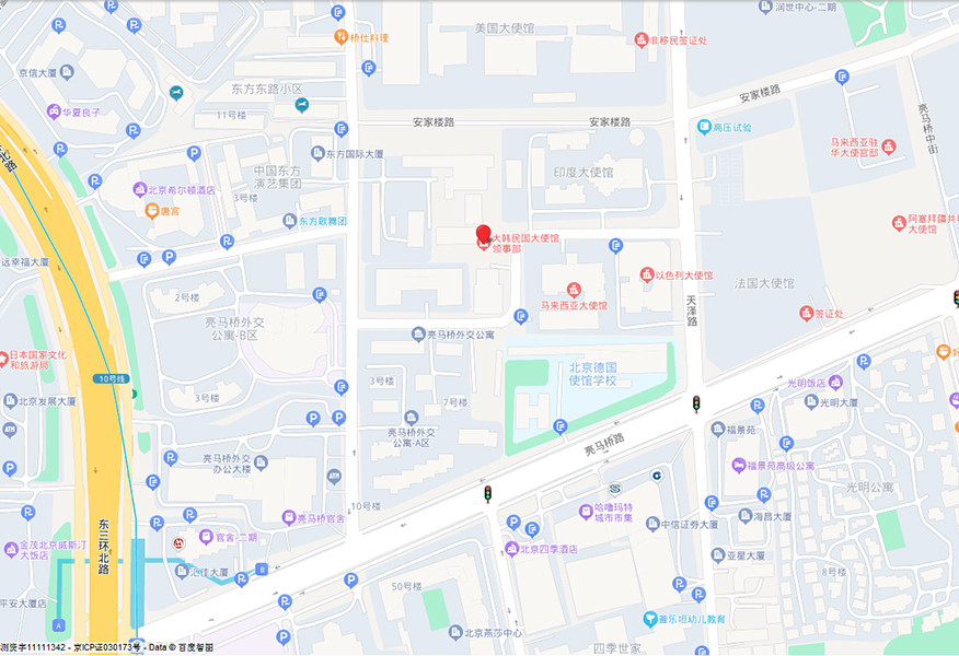 韩国北京签证中心地图
