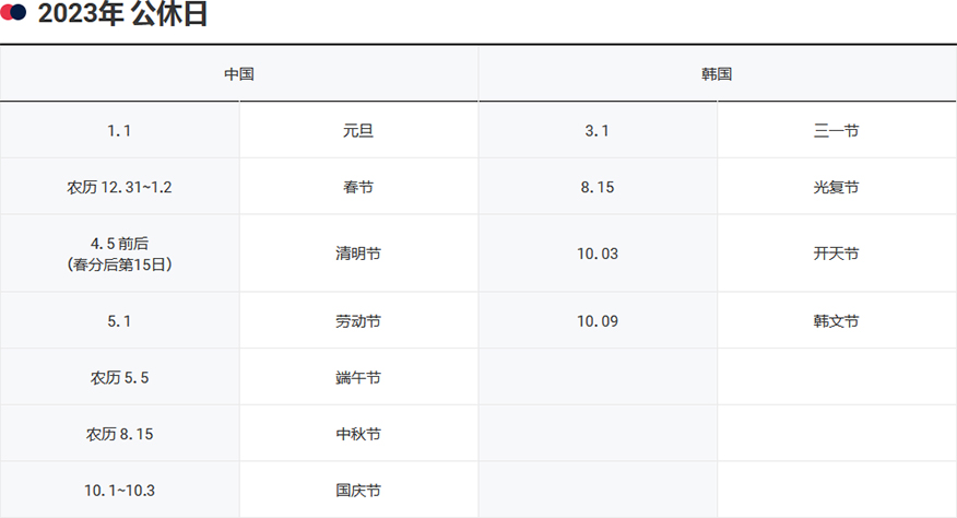 韩国广州签证中心公休日