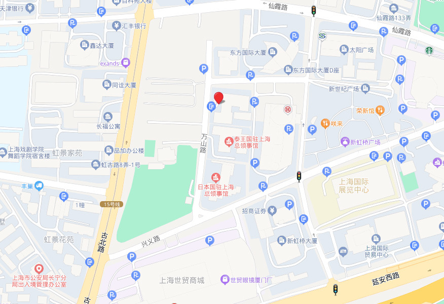 韩国上海签证中心地图